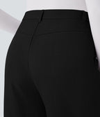 Pantalon tailleur droit à taille haute avec poches latérales
