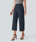 Pantalon capri de travail coupe droite taille haute Halara Flex™ DayStretch avec poches latérales