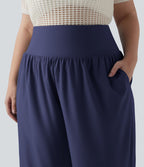 Pantalon capri grande taille Breezeful™ taille haute gainant à ourlet arrondi séchage rapide avec poches