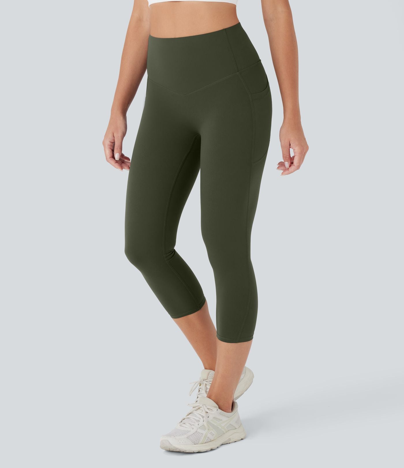 Legging corsaire d'entraînement gainant galbant taille haute avec poches Halara UltraSculpt™