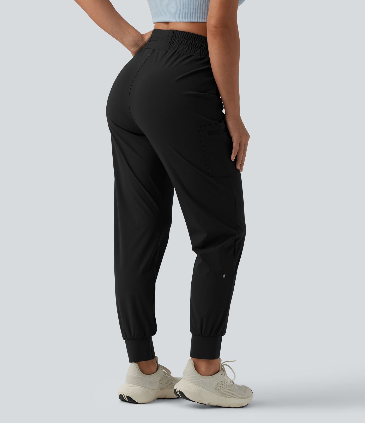 Jogging running taille mi-haute à cordon de serrage avec poches