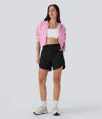 Short de course 2-en-1 Breezeful™ taille haute, poches multiples, ourlet arrondi, séchage rapide 12,5 cm - Longueur prolongée