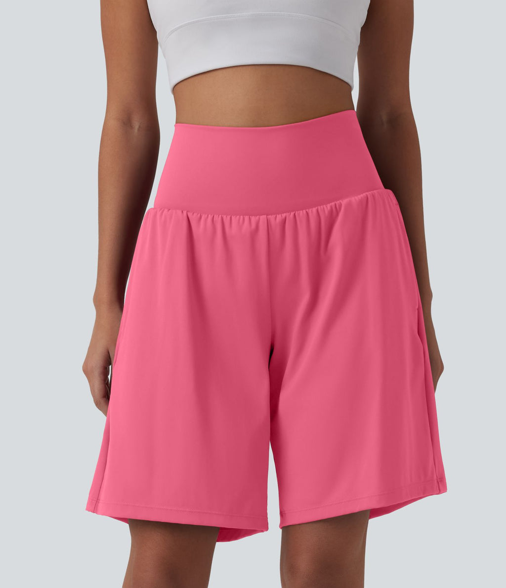 Short de yoga 2-en-1 SoftlyZero™ Airy taille très haute effet frais InstantCool 22,8 cm avec poches