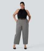 Pantalon de travail grande taille fuselé longueur cheville taille haute Halara Flex™ DayStretch avec poches