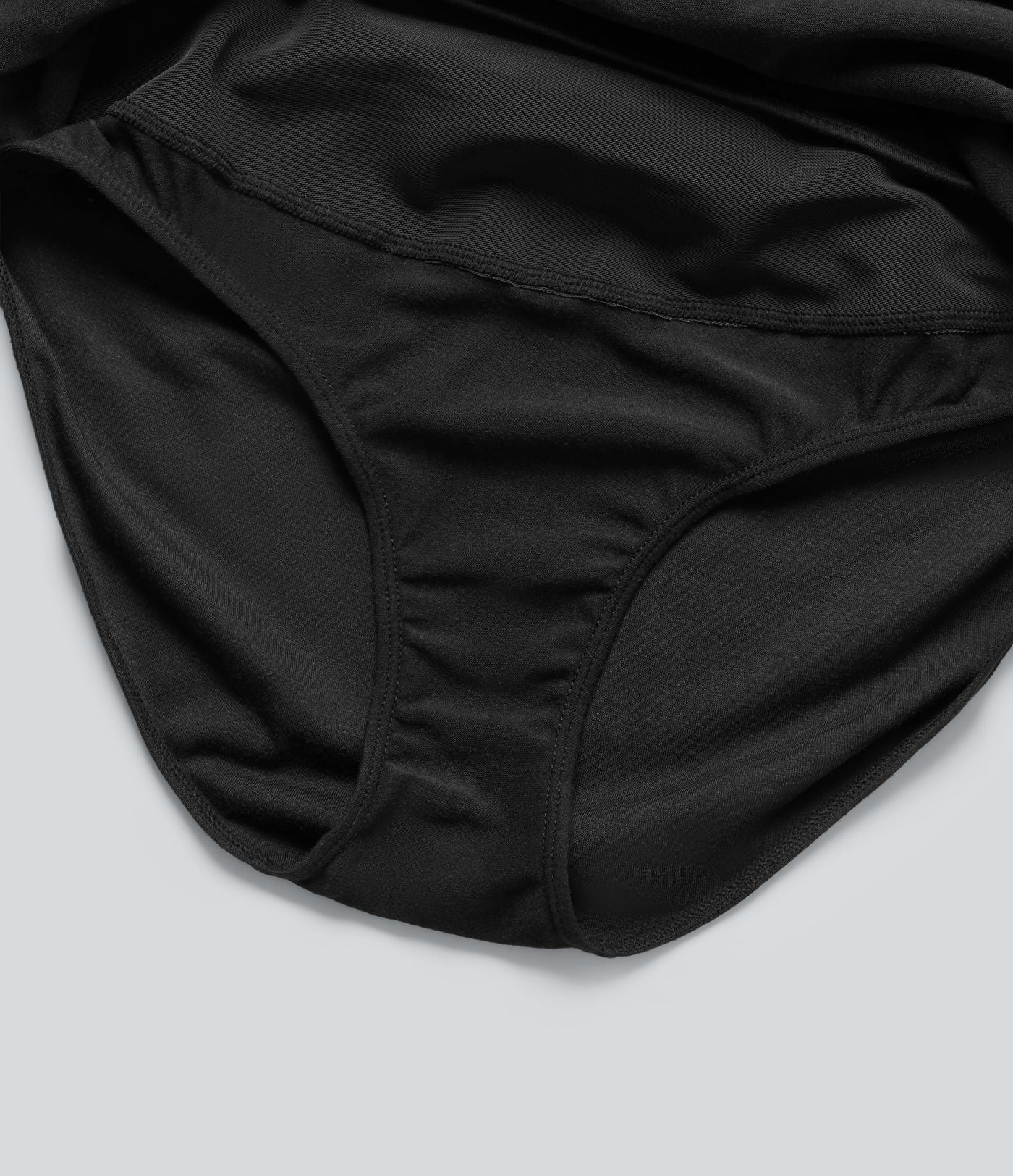 Robe mini décontractée asymétrique une épaule avec détails froncés, effet ventre plat et short intégré