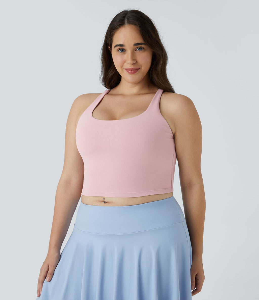 Débardeur Yoga Court Dos Nu Croisé Grande Taille