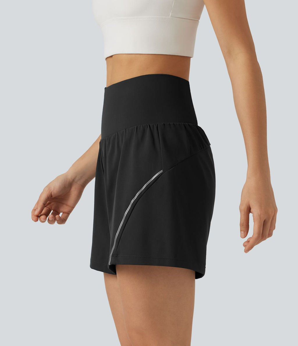 Short de yoga 2-en-1 SoftlyZero™ Airy réfléchissant taille haute 12,5 cm à effet frais InstantCool avec poches