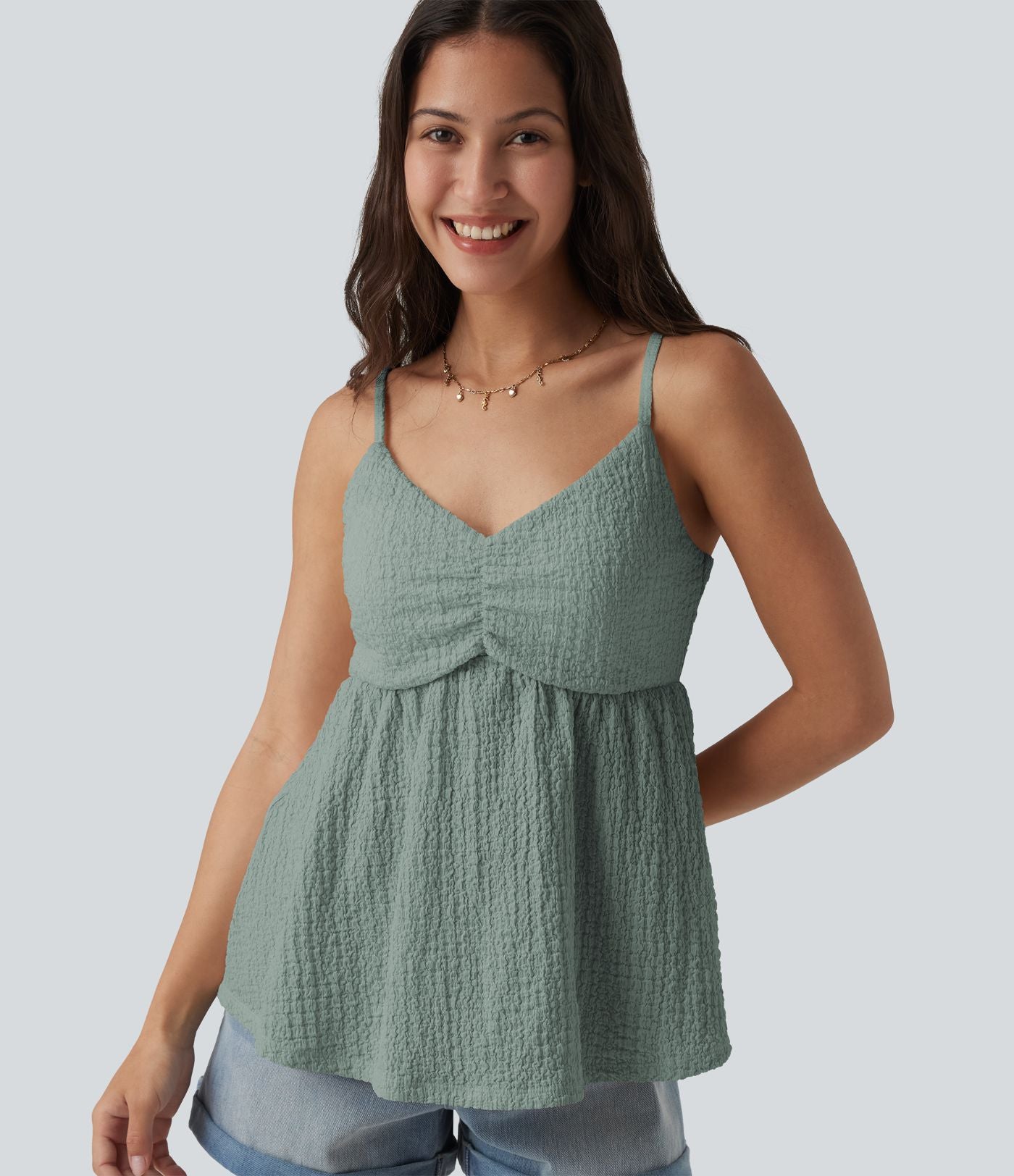 Débardeur col V avec brassière intégrée