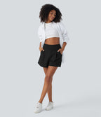 Short de travail large taille haute DayStretch avec poches