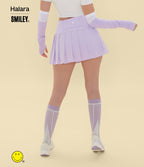 Jupe mini de danse plissée 2-en-1 Halara X Smiley® Breezeful™ taille haute à ourlet asymétrique séchage rapide avec poches