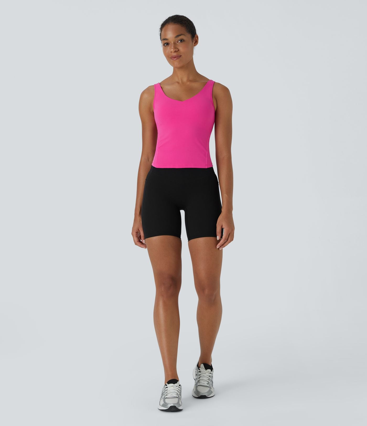 Softlyzero™ Plush Top Débardeur Uni Col en V Soutien-Gorge Intégré