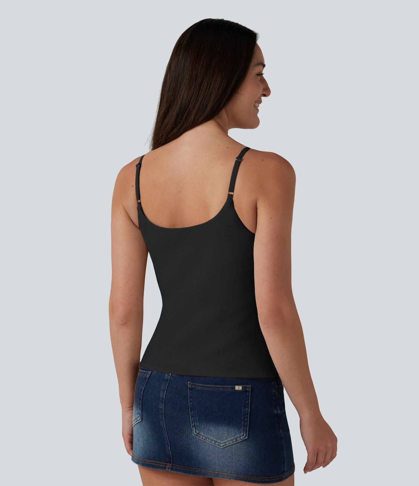 Débardeur décontracté SoftlyZero™ Airy à col U bretelles réglables avec soutien-gorge intégré bonnets B-D