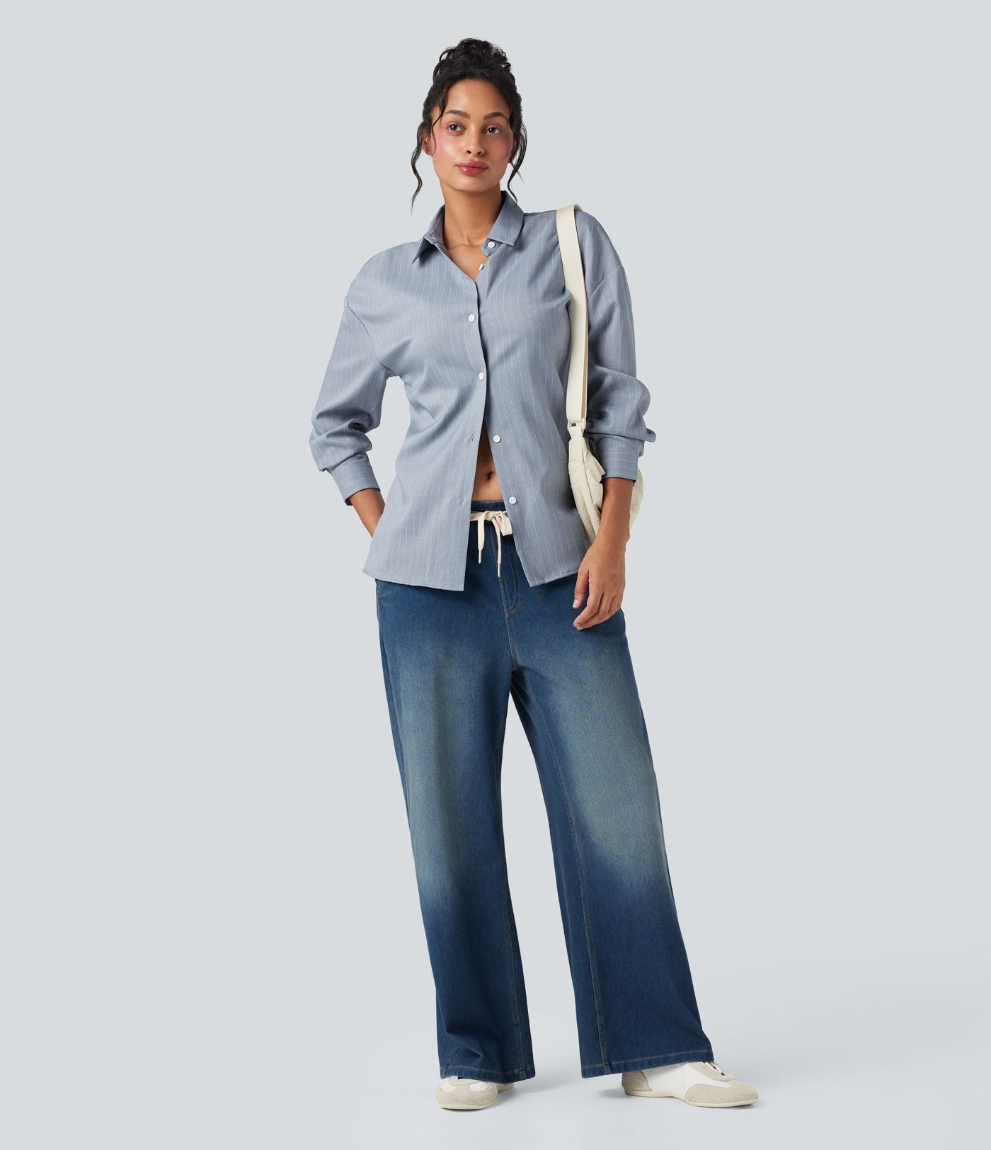 Chemise de travail rayée manches longues