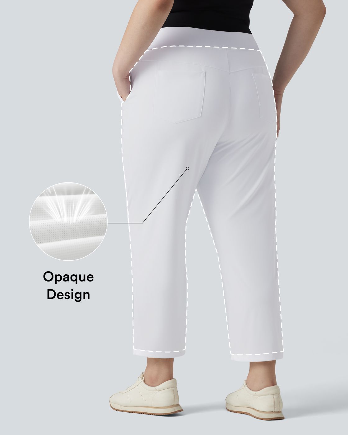 Pantalon de golf grande taille taille haute à séchage rapide avec poches — Golf Tee — UPF40+