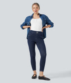 Legging denim Halara Flex™ 7/8 taille mi-haute avec poches