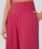 Pantalon yoga 2-en-1 SoftlyZero™ Airy taille très haute coupe droite effet frais InstantCool avec poches