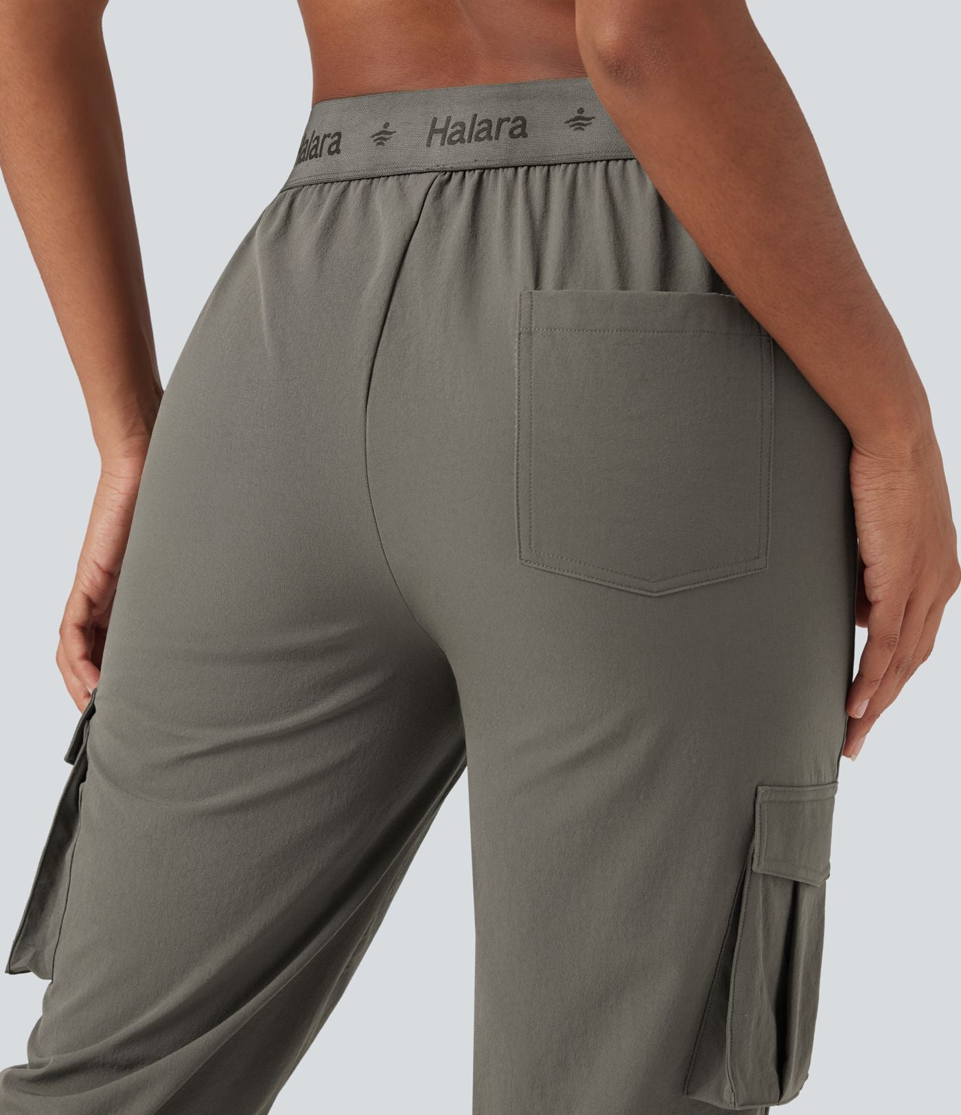 Pantalon de randonnée fuselé, taille haute, avec poches