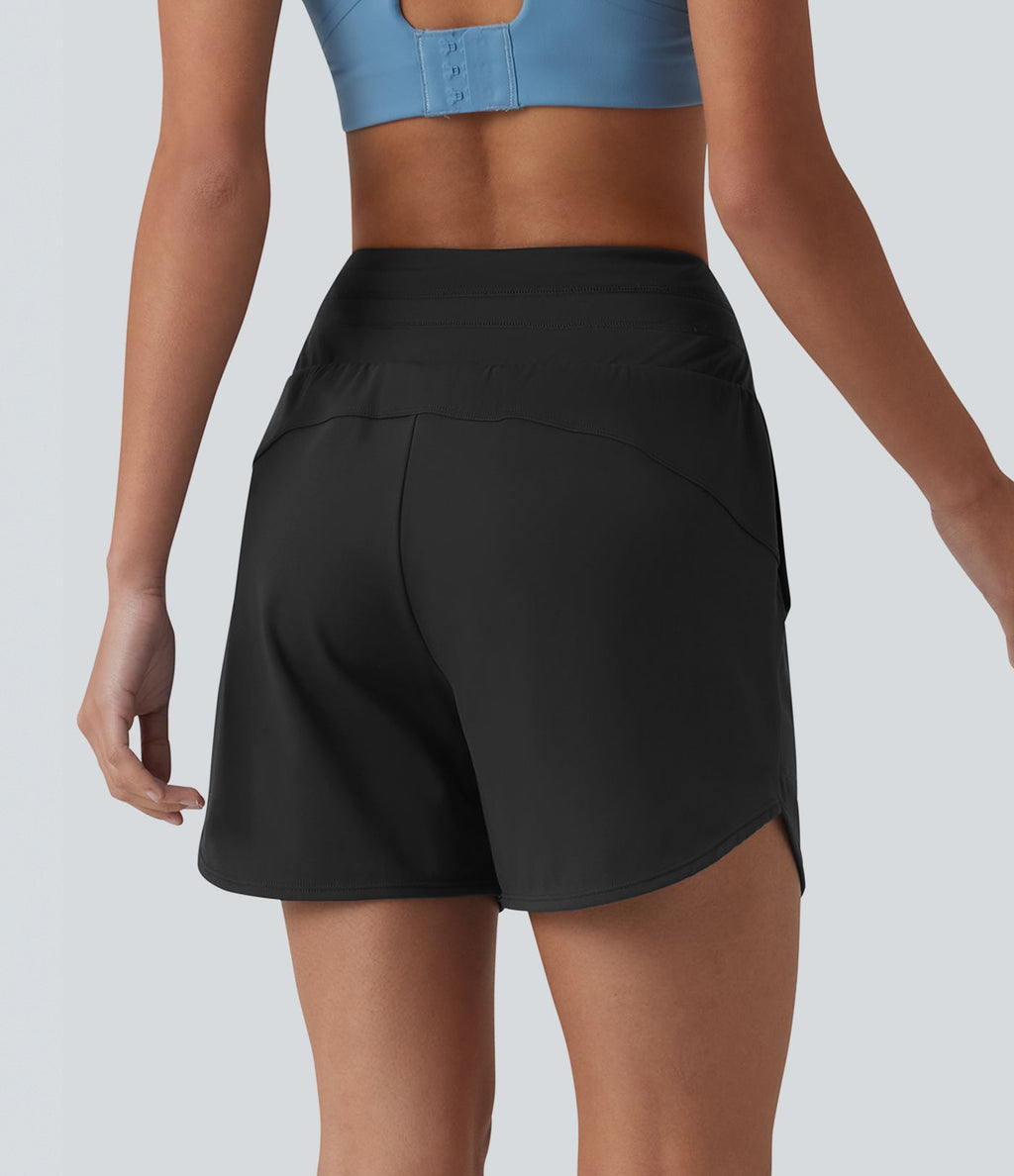 Short de running SoftlyZero™ Airy 2-en-1 taille haute effet frais InstantCool avec cordon de serrage et poches