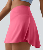 Jupe de tennis mini 2-en-1 quotidienne SoftlyZero™ Airy avec croisement, poche latérale et effet frais InstantCool, Lucid, protection solaire UPF50+