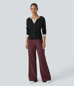 Pantalon tailleur évasé taille haute Halara Flex™ DayStretch avec poches