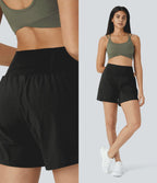 Short yoga 2-en-1 SoftlyZero™ Airy effet frais InstantCool taille très haute 12,5 cm avec poches, longueur allongée