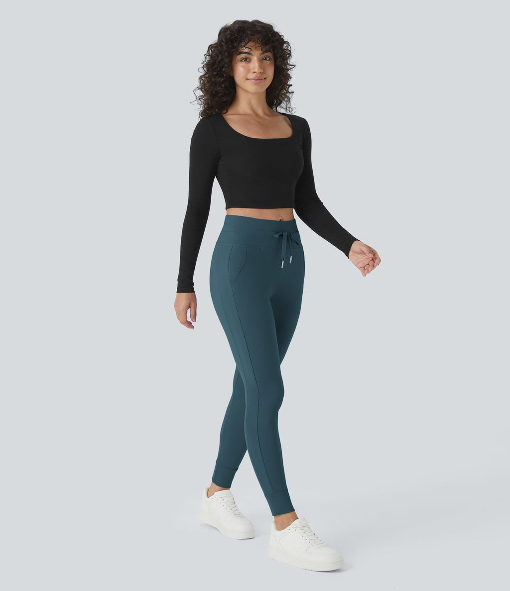 Jogging taille haute Softlyzero™ Plush avec cordon de serrage et poches latérales