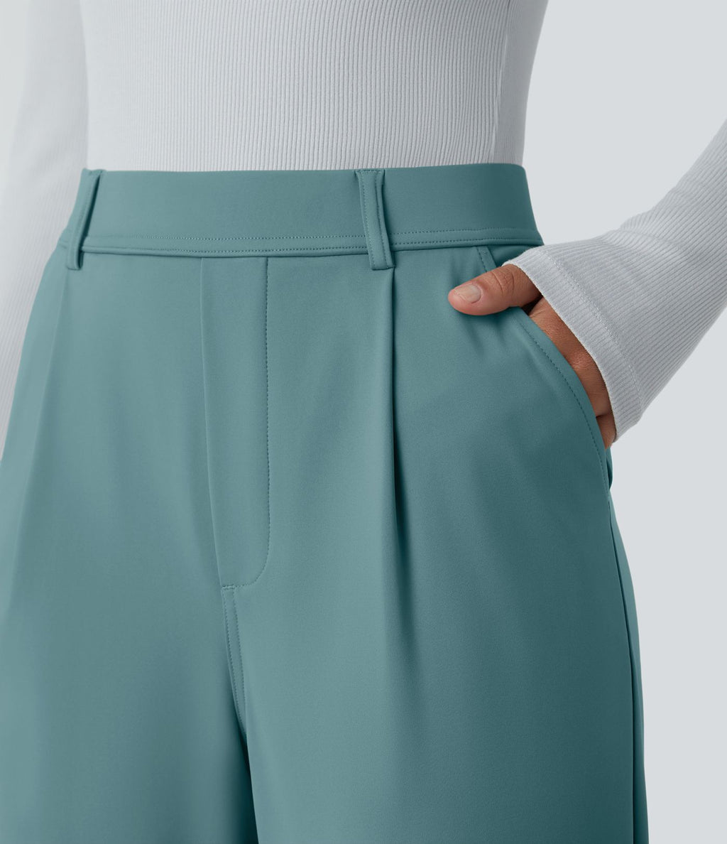 Pantalon tailleur évasé taille haute Halara Flex™ DayStretch avec poches