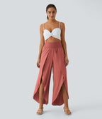 Breezeful™ Pantalon Large Fluide Séchage Rapide Taille Haute Poche Arrière
