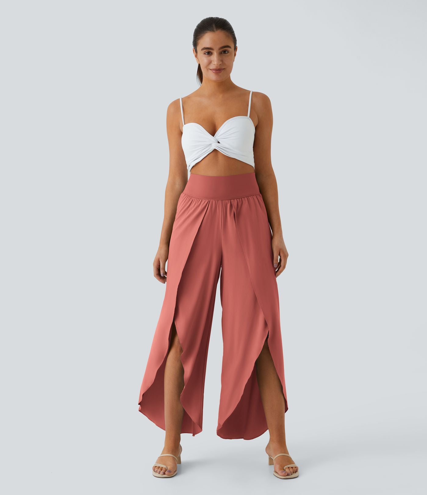 Breezeful™ Pantalon Large Fluide Séchage Rapide Taille Haute Poche Arrière