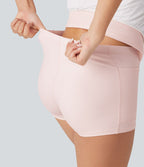 Robe sport 2-en-1 mini bulle sans manches à col carré et soutien-gorge intégré avec poches - Édition Easy Peasy