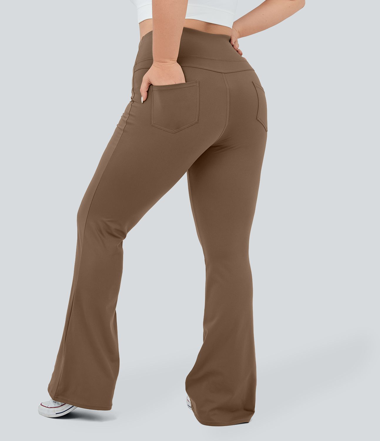 Legging yoga évasé grande taille taille haute DayStretch avec poches