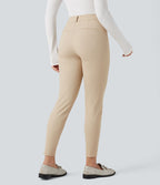 Pantalon tailleur Halara Flex™ skinny chevrons taille haute avec poches