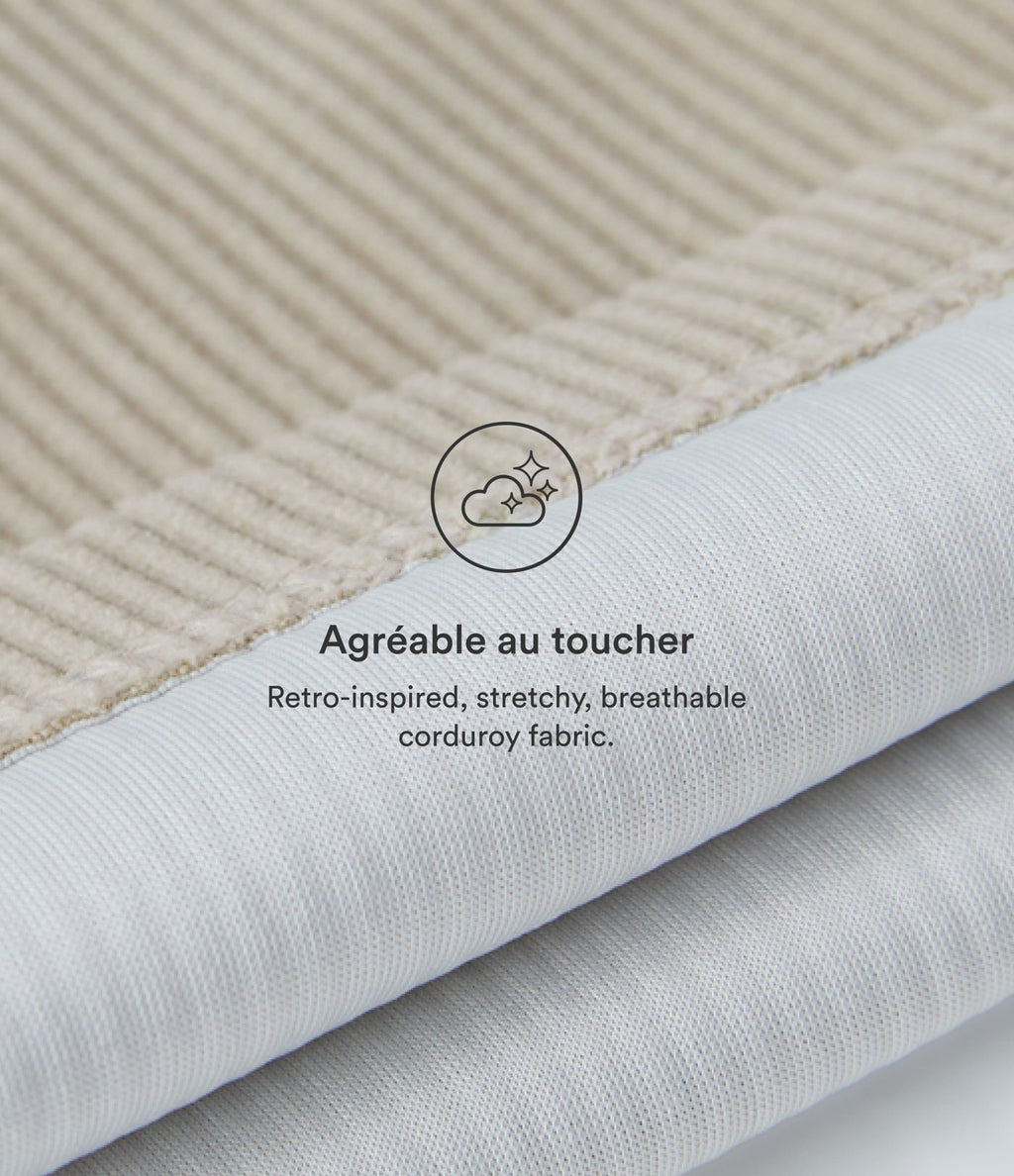 Pantalon velours côtelé de jogging décontracté à taille haute avec poches latérales