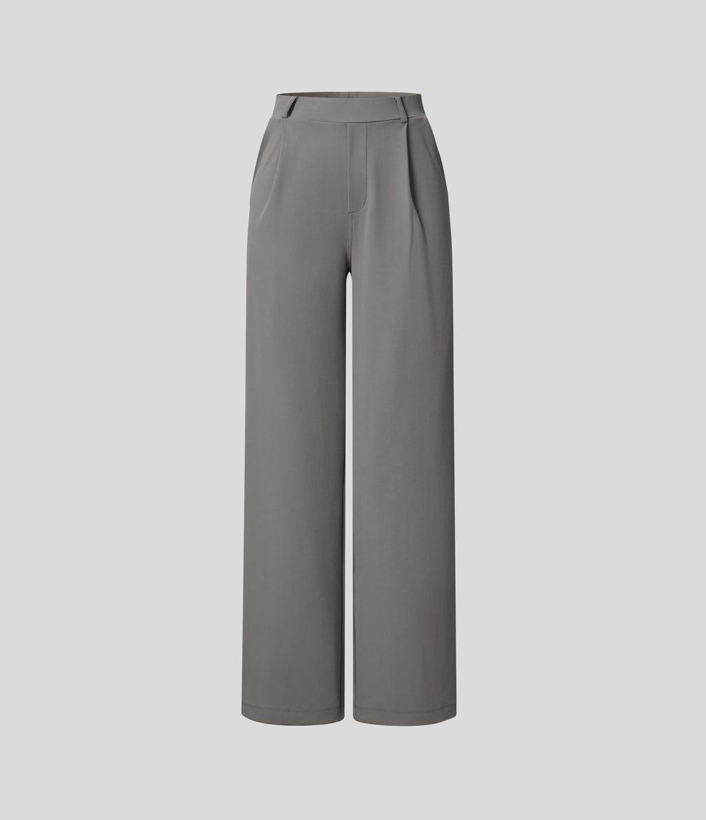 Pantalon tailleur Halara Flex™ DayStretch coupe droite taille haute avec poches