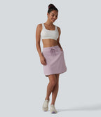 Jupe de sport 2 en 1 SoftlyZero™ Airy, taille mi-haute, ourlet incurvé et cordon de serrage, avec poches
