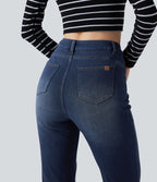 Legging denim bootcut Halara Flex™ gainant effet push-up taille haute avec poches