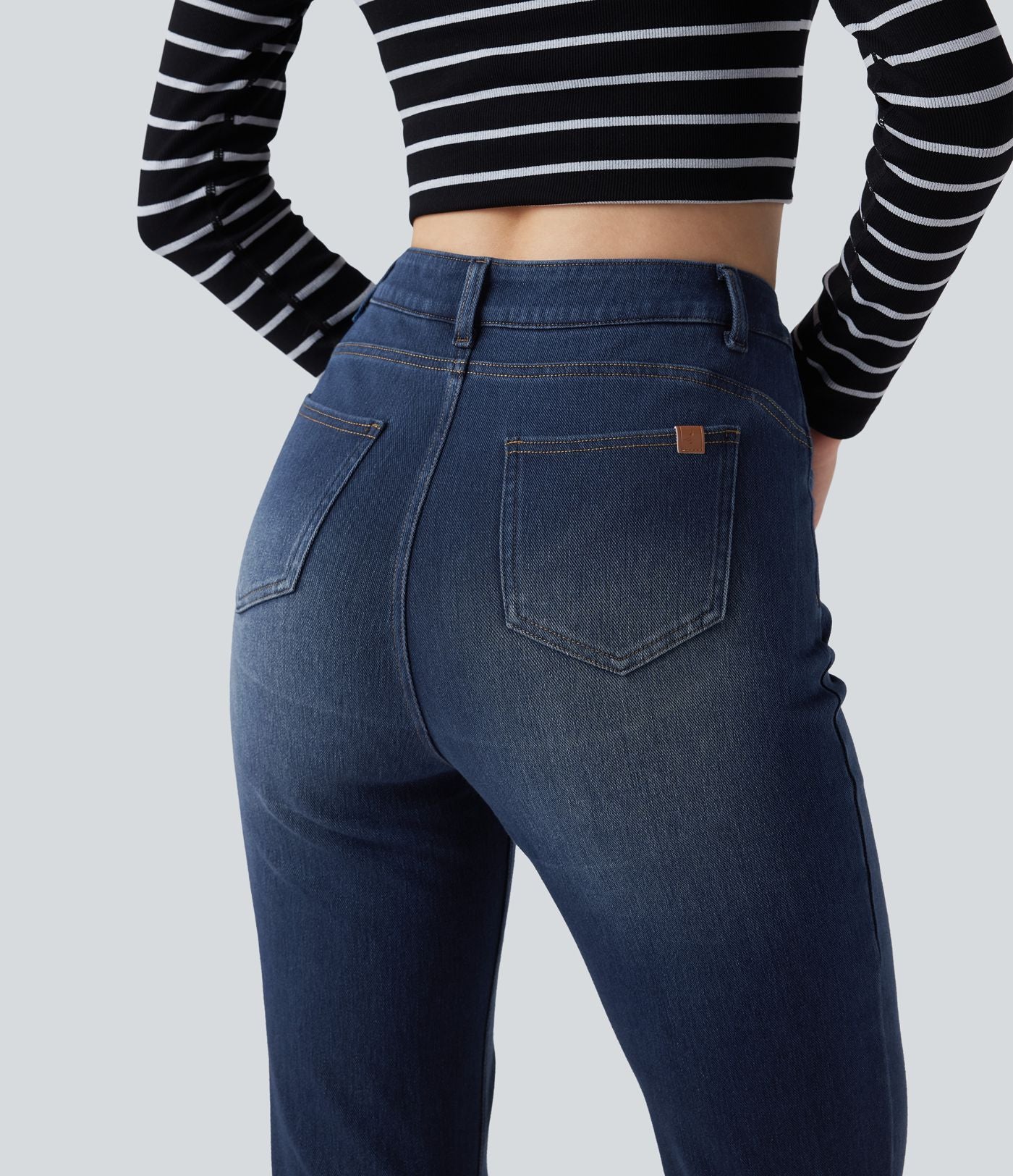 Legging denim bootcut Halara Flex™ gainant effet push-up taille haute avec poches
