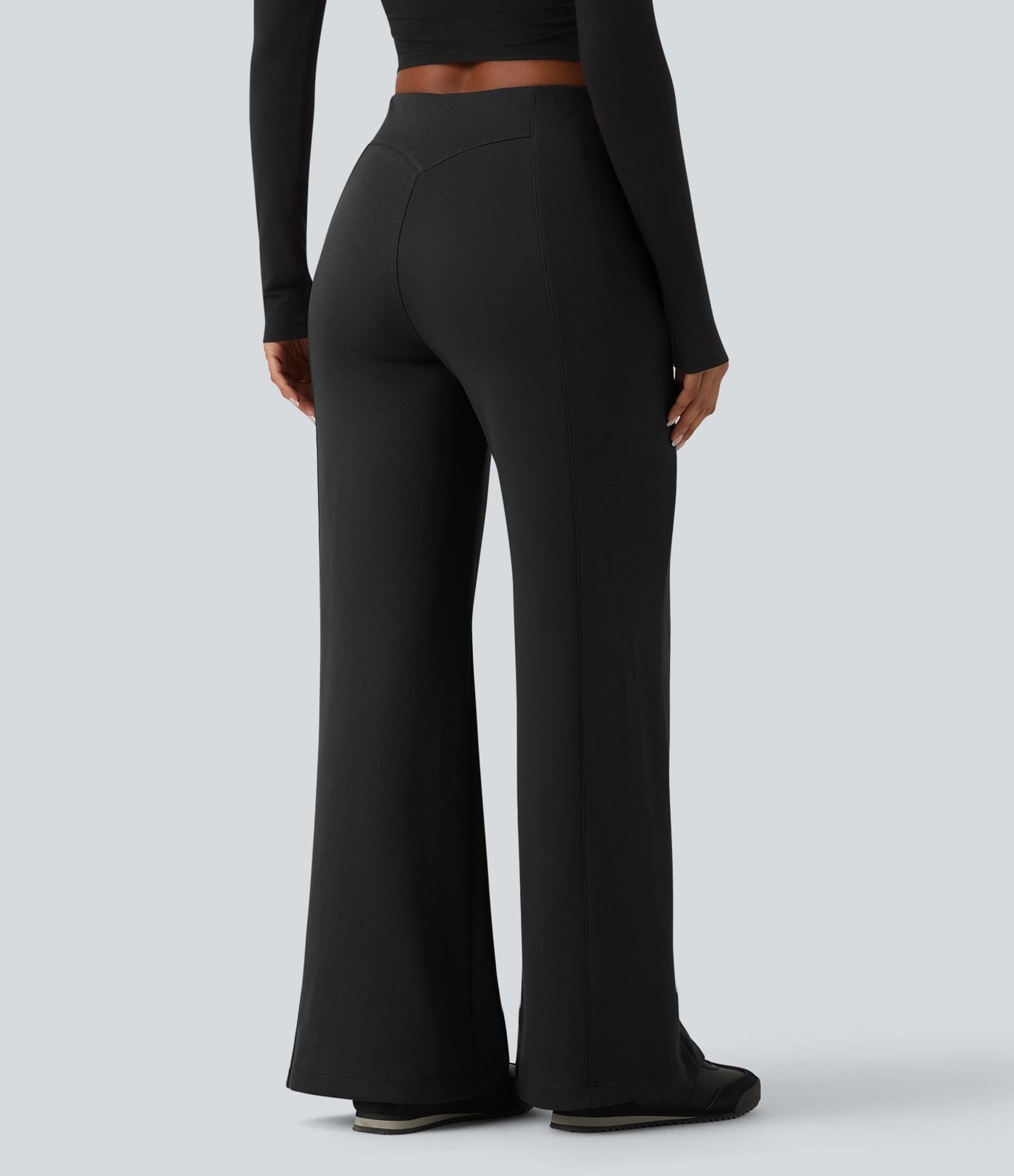 Pantalon casual SpacerTek™ large taille haute avec poches zippées