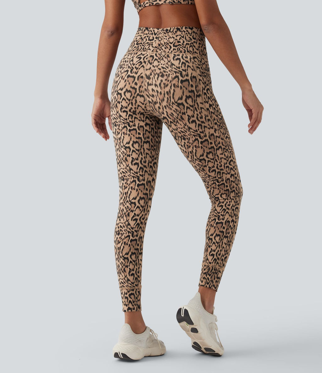 Legging de yoga taille haute imprimé léopard avec cordon de serrage Halara UltraSculpt™ et poches