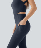 Combinaison-pantalon d'entraînement gainante avec poches - Édition Easy Peasy Halara UltraSculpt™