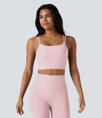 Débardeur yoga court Halara UltraSculpt™ double bretelles torsadé dos nu