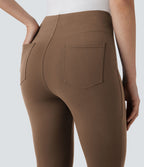 Pantalon de travail fuselé court taille haute Halara Flex™ avec poches