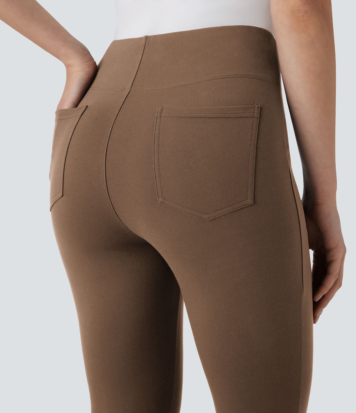 Pantalon de travail fuselé court taille haute Halara Flex™ avec poches
