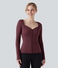 Veste de travail à décolleté en V, manches longues et zip avec poches SoftlyZero™