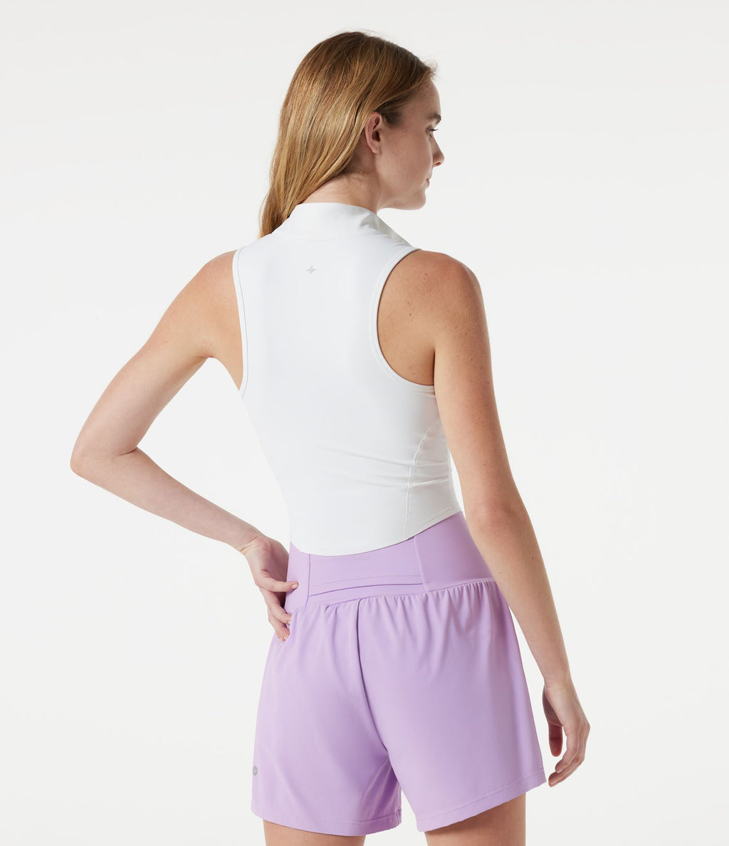 Débardeur de running Halara UltraSculpt™, col montant, fermeture éclair, ourlet arrondi