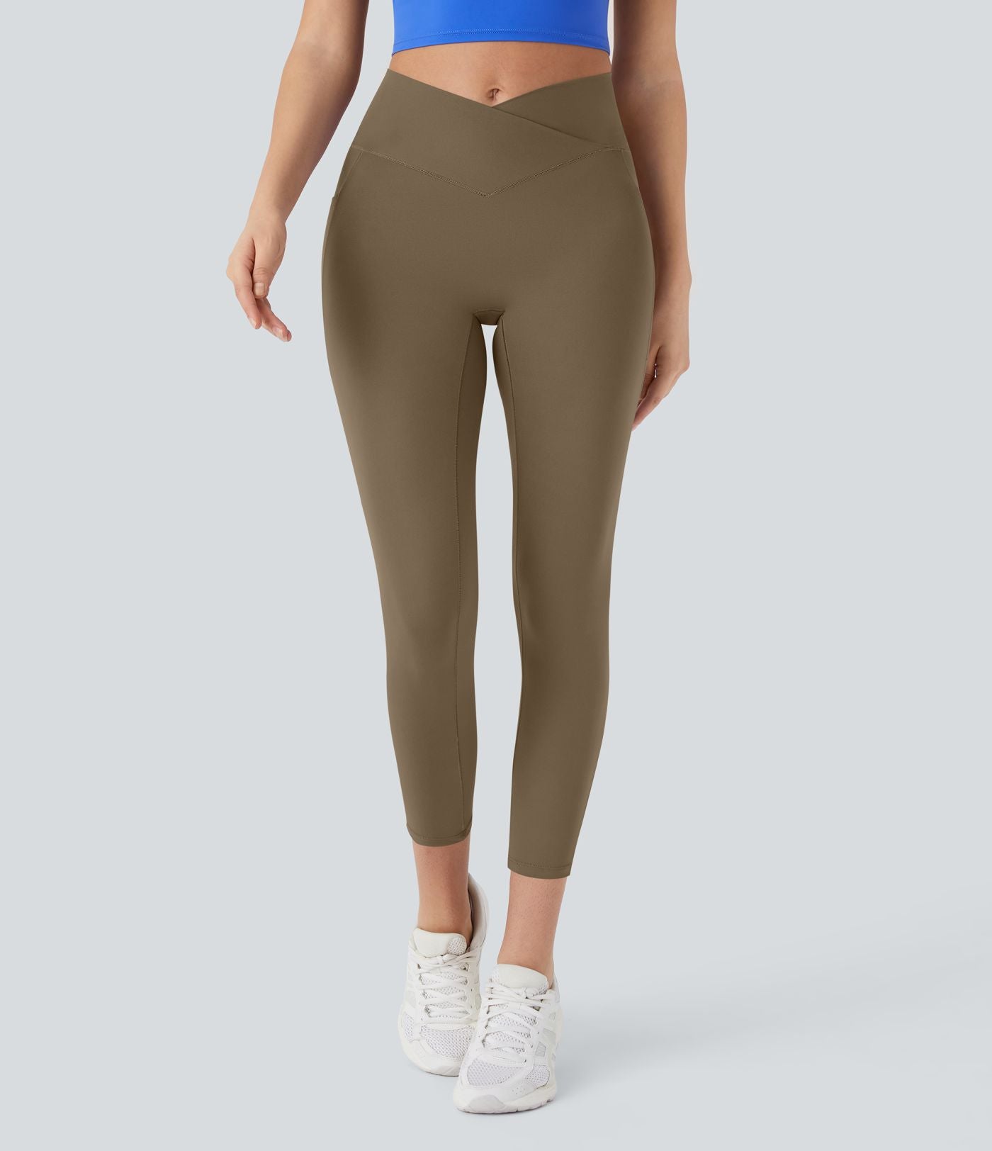 Softlyzero™ Legging Capri Unis Poches Croisées - UPF50+