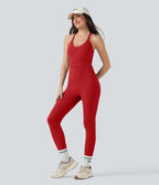 Combinaison-pantalon d'entraînement gainante avec poches - Édition Easy Peasy Halara UltraSculpt™