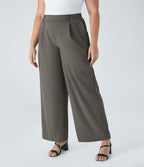 Pantalon de travail grande taille coupe droite taille haute Halara Flex™ DayStretch avec poches