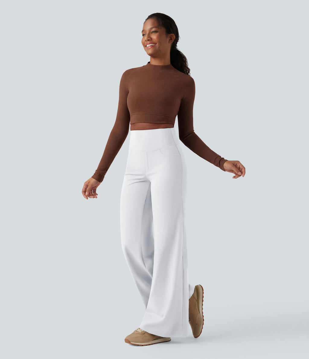 Pantalon yoga large gainant taille haute DayStretch avec poches