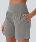 Short de yoga SoftlyZero™ Airy 2-en-1 taille très haute avec poches et effet frais InstantCool 17,5 cm